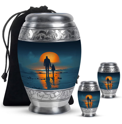 Personalized Father Keepsake Urn for Human Ashes - 10-inch, 200 cu in - Yatskia