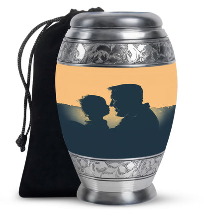 Personalized Father Memorial Urn for Human Ashes - 10-inch, 200 cu in - Yatskia
