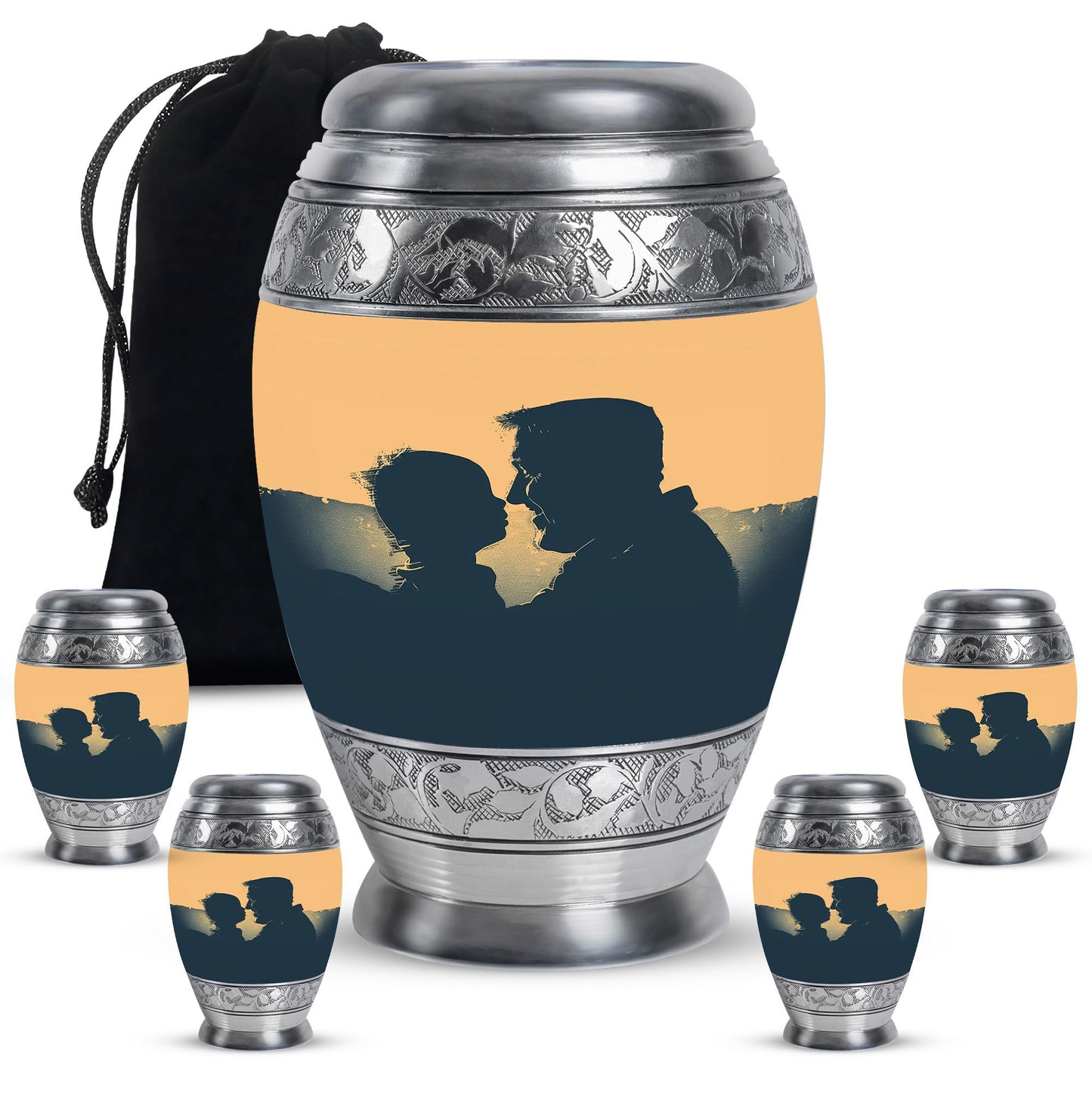 Personalized Father Memorial Urn for Human Ashes - 10-inch, 200 cu in - Yatskia