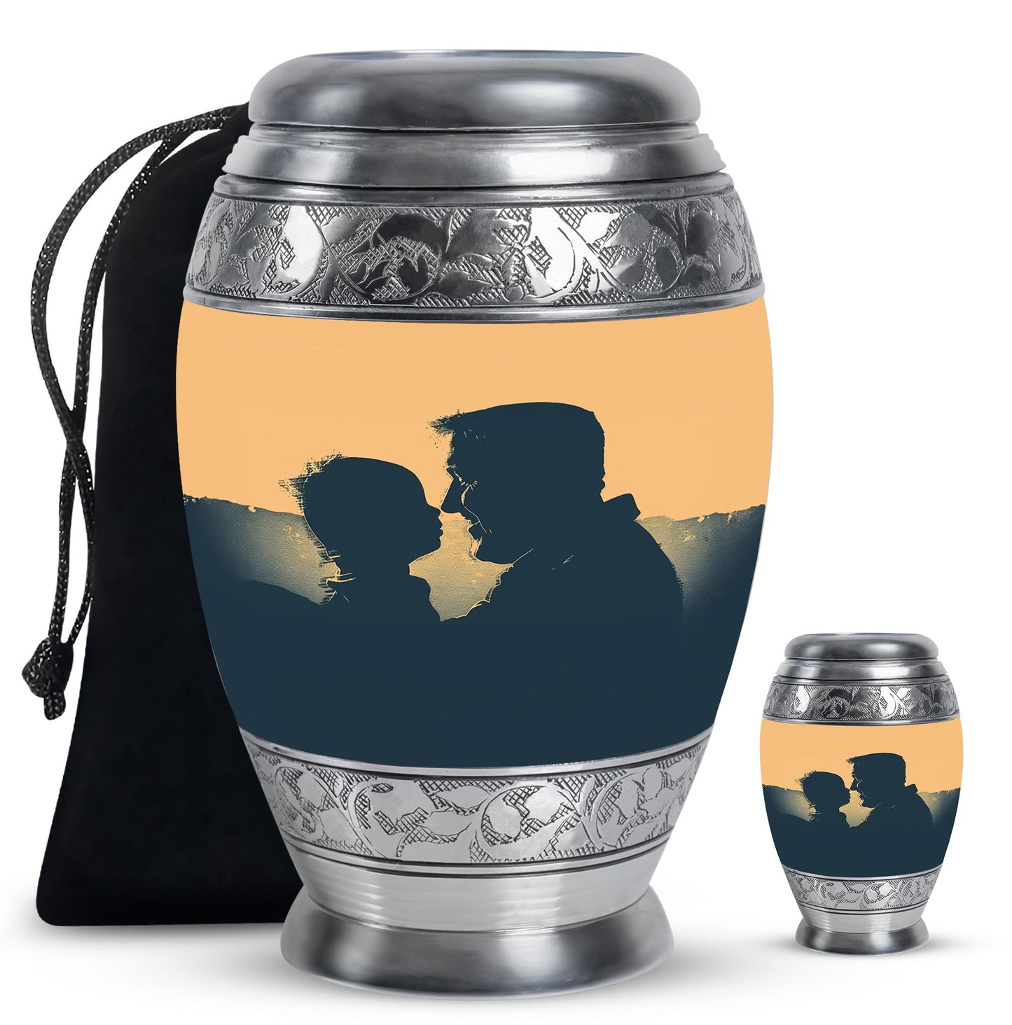 Personalized Father Memorial Urn for Human Ashes - 10-inch, 200 cu in - Yatskia