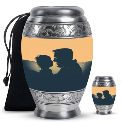 Personalized Father Memorial Urn for Human Ashes - 10-inch, 200 cu in - Yatskia