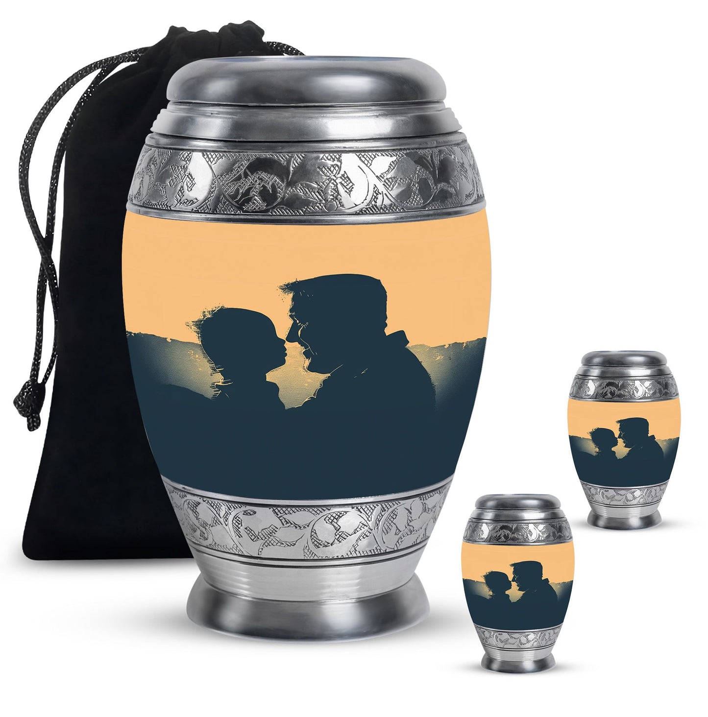Personalized Father Memorial Urn for Human Ashes - 10-inch, 200 cu in - Yatskia
