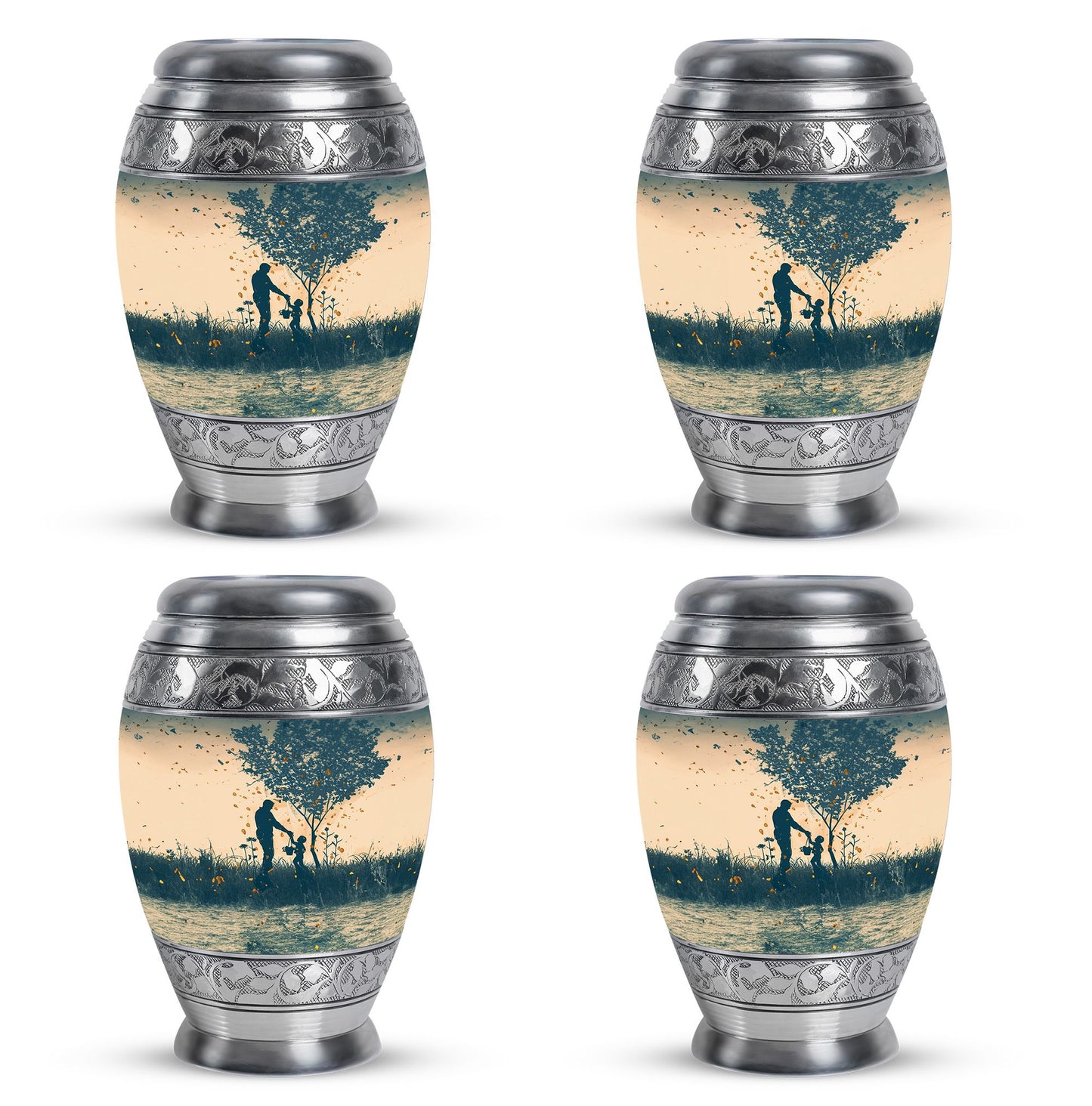 Personalized Father Keepsake Urn for Human Ashes - 10-inch, 200 cu in - Yatskia