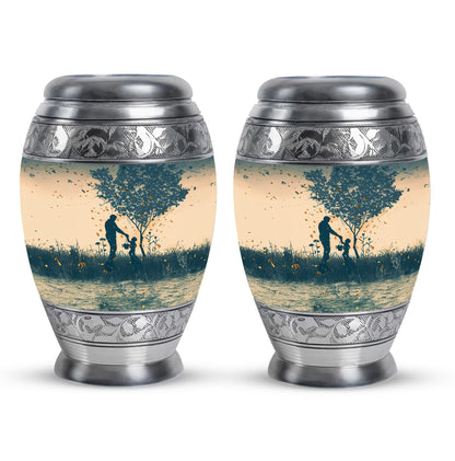 Personalized Father Keepsake Urn for Human Ashes - 10-inch, 200 cu in - Yatskia