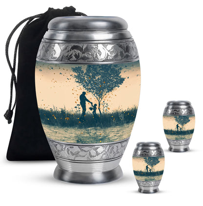 Personalized Father Keepsake Urn for Human Ashes - 10-inch, 200 cu in - Yatskia
