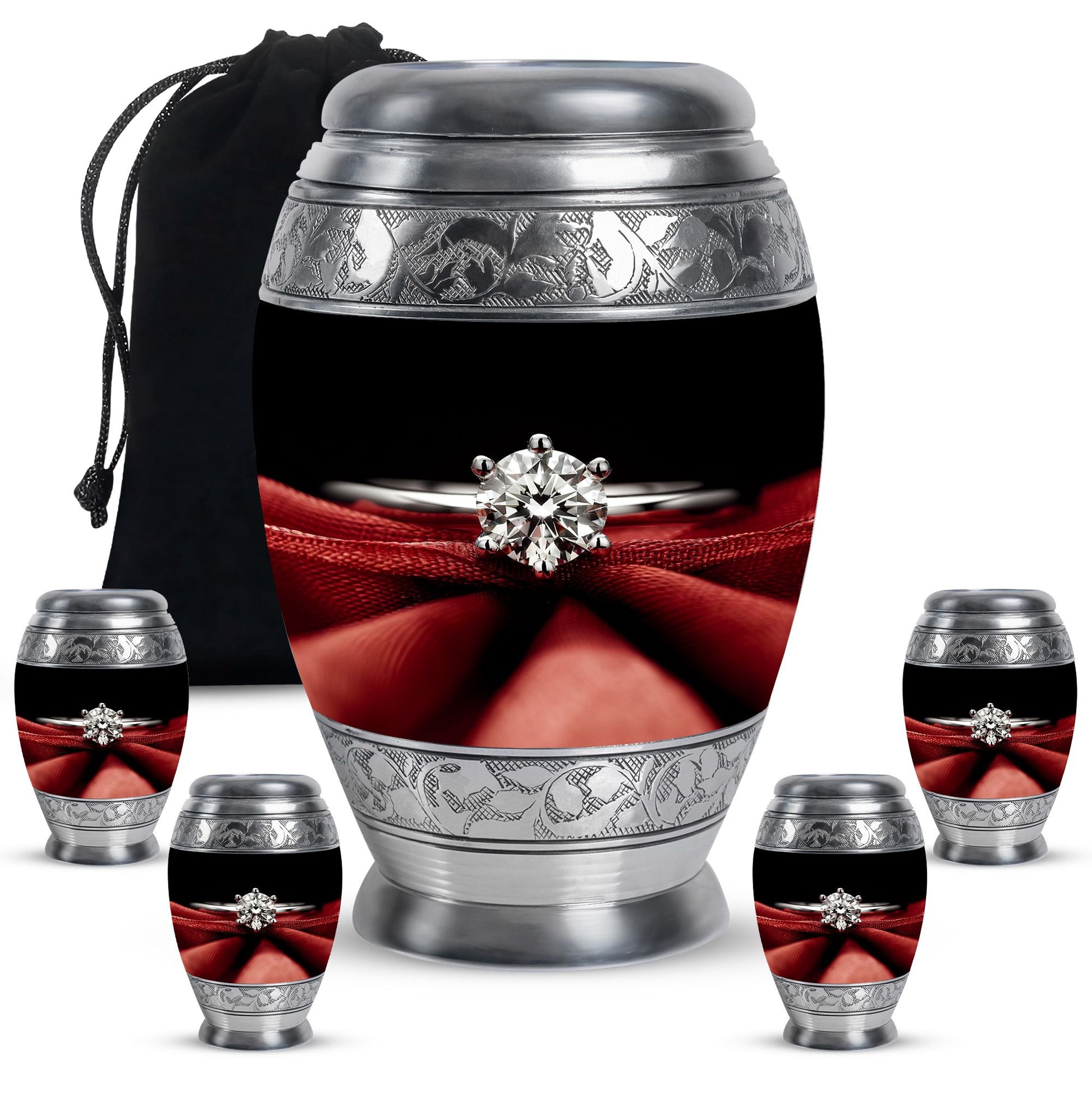Ring Urn For Human Ashes Funeral, Ashes Memorial Urn