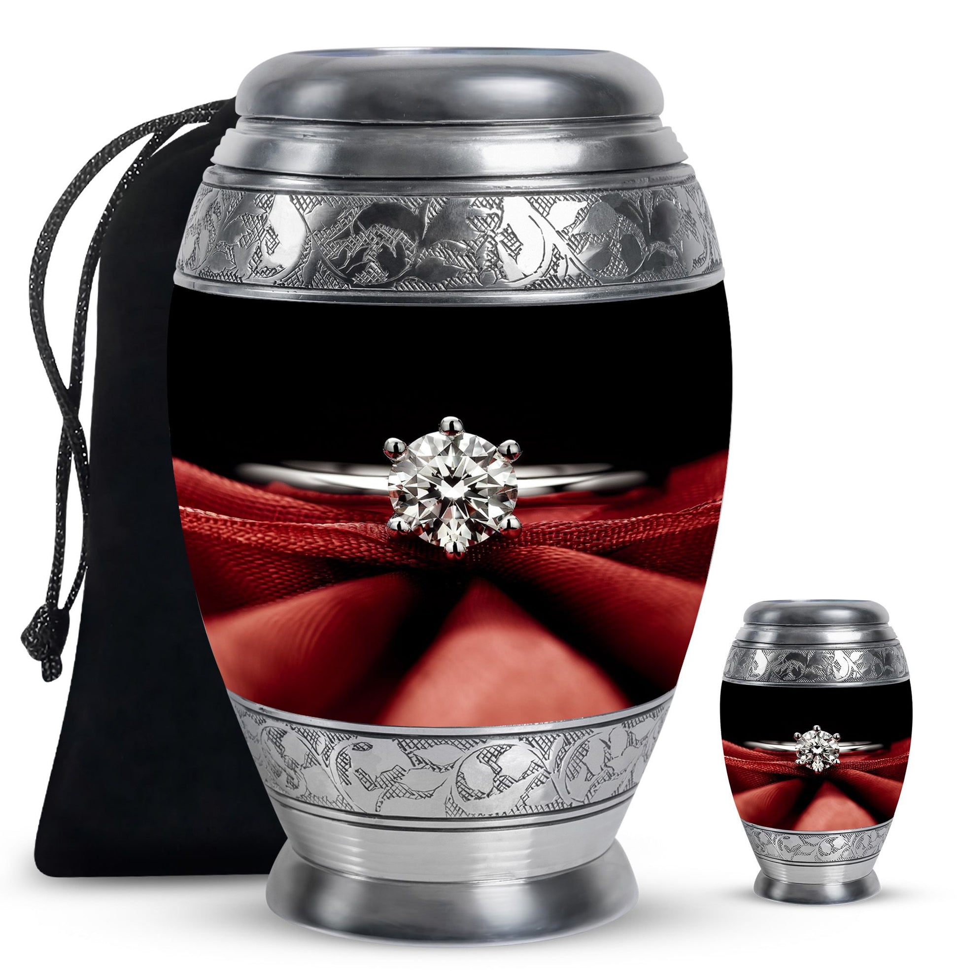 Ring Urn For Human Ashes Funeral, Ashes Memorial Urn