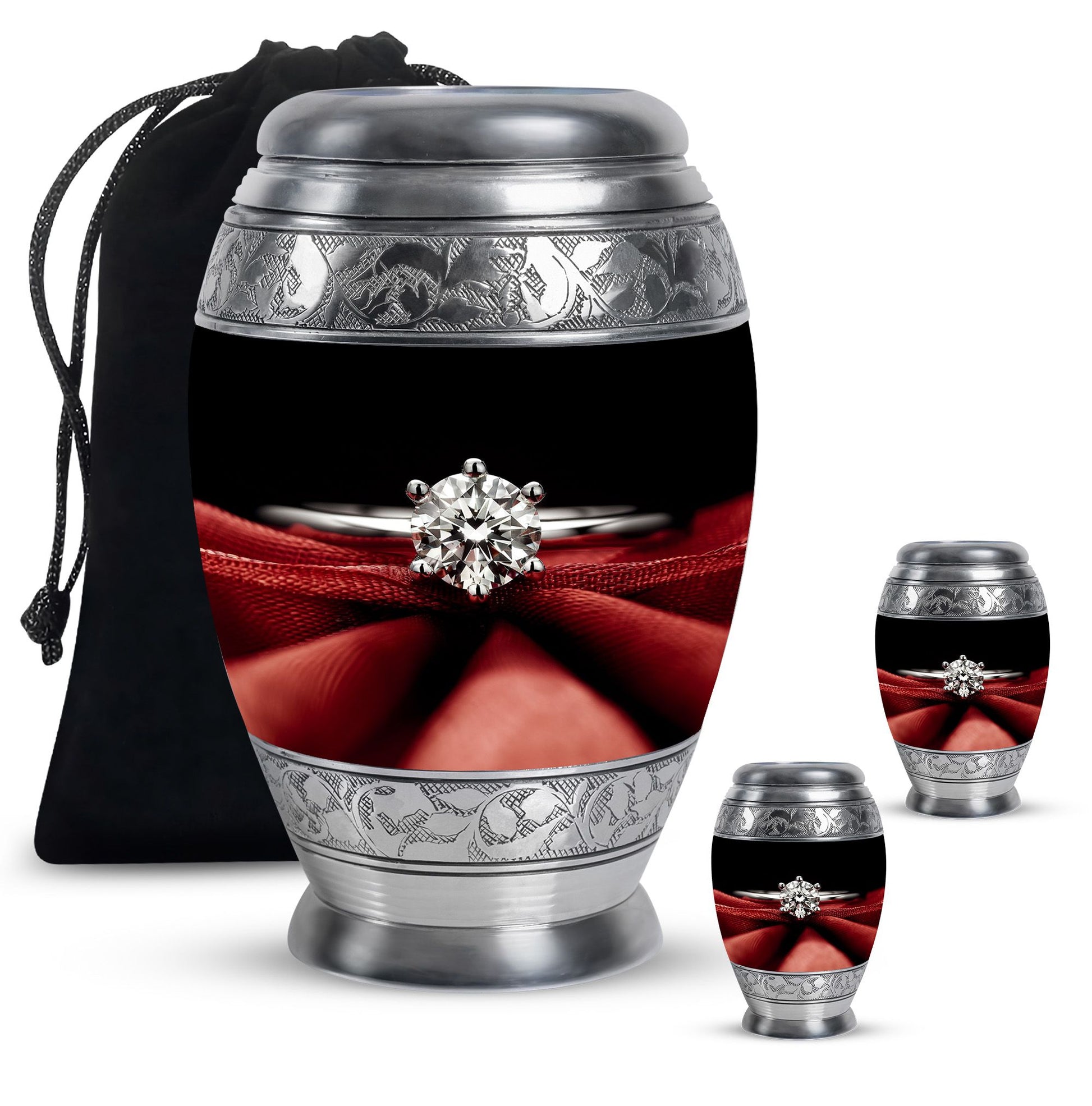 Ring Urn For Human Ashes Funeral, Ashes Memorial Urn