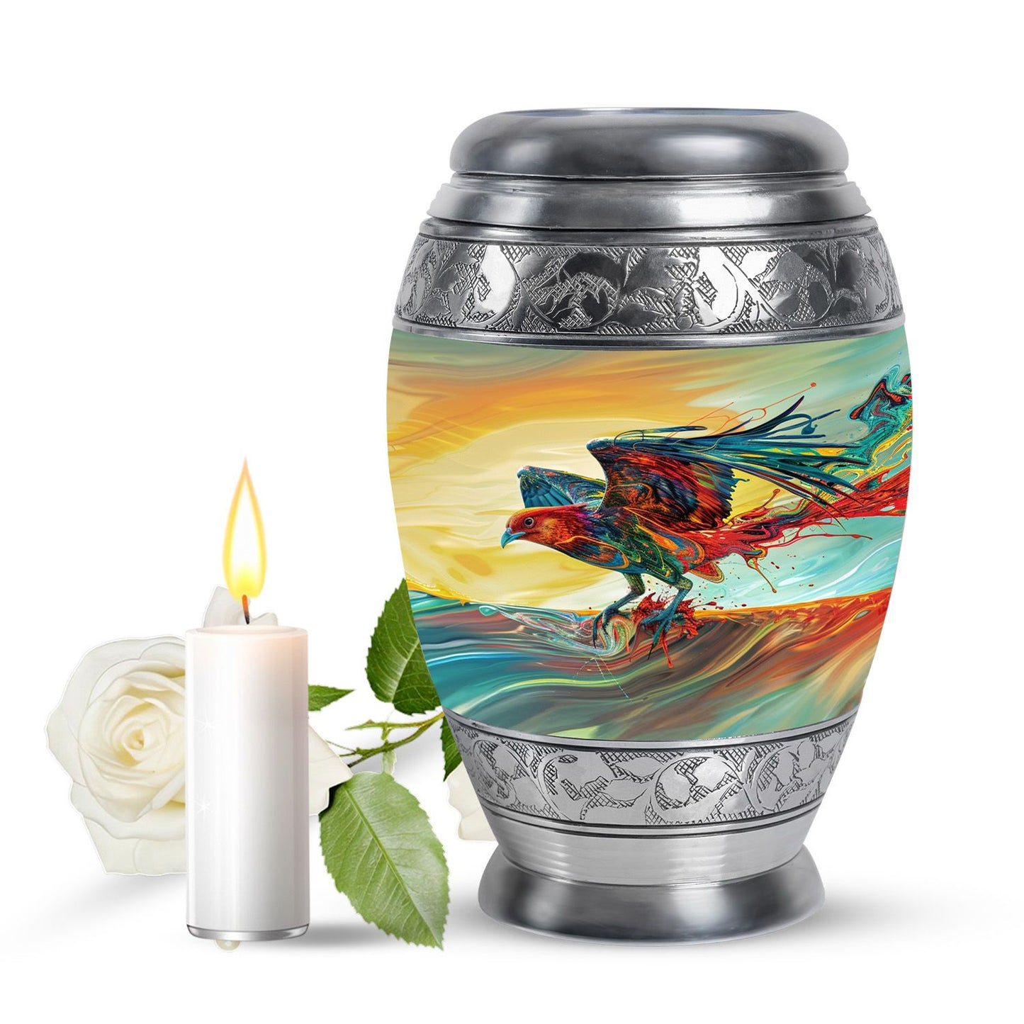 Personalized Bird Keepsake Urn for Human Ashes - 10-inch, 200 cu in - Yatskia
