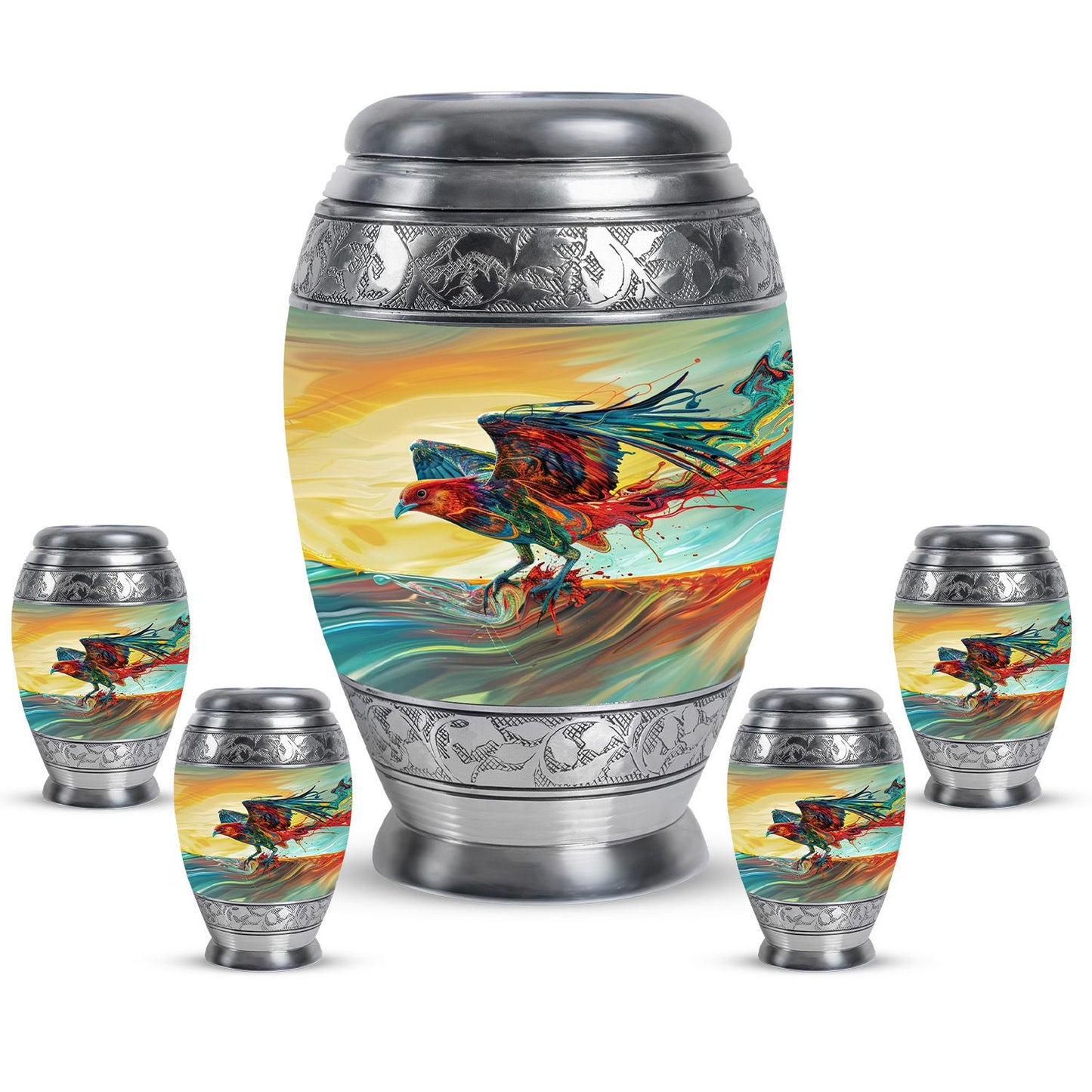 Personalized Bird Keepsake Urn for Human Ashes - 10-inch, 200 cu in - Yatskia