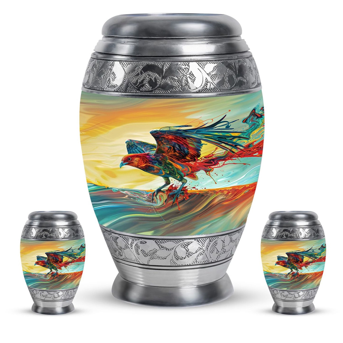 Personalized Bird Keepsake Urn for Human Ashes - 10-inch, 200 cu in - Yatskia