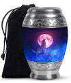 Wolf Keepsake For Human Ashes Funeral, Ashes Urn For Ashes