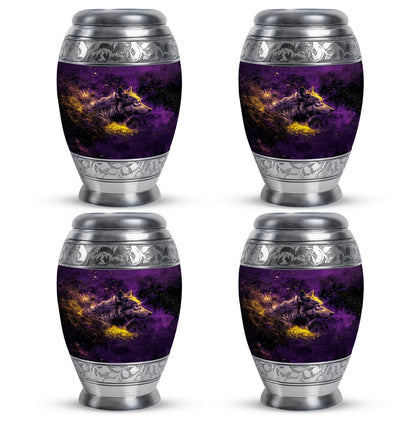 Personalized Wolf Cremation Urn for Mom - 10-inch, 200 cu in - Yatskia