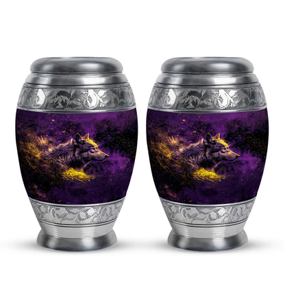 Personalized Wolf Cremation Urn for Mom - 10-inch, 200 cu in - Yatskia