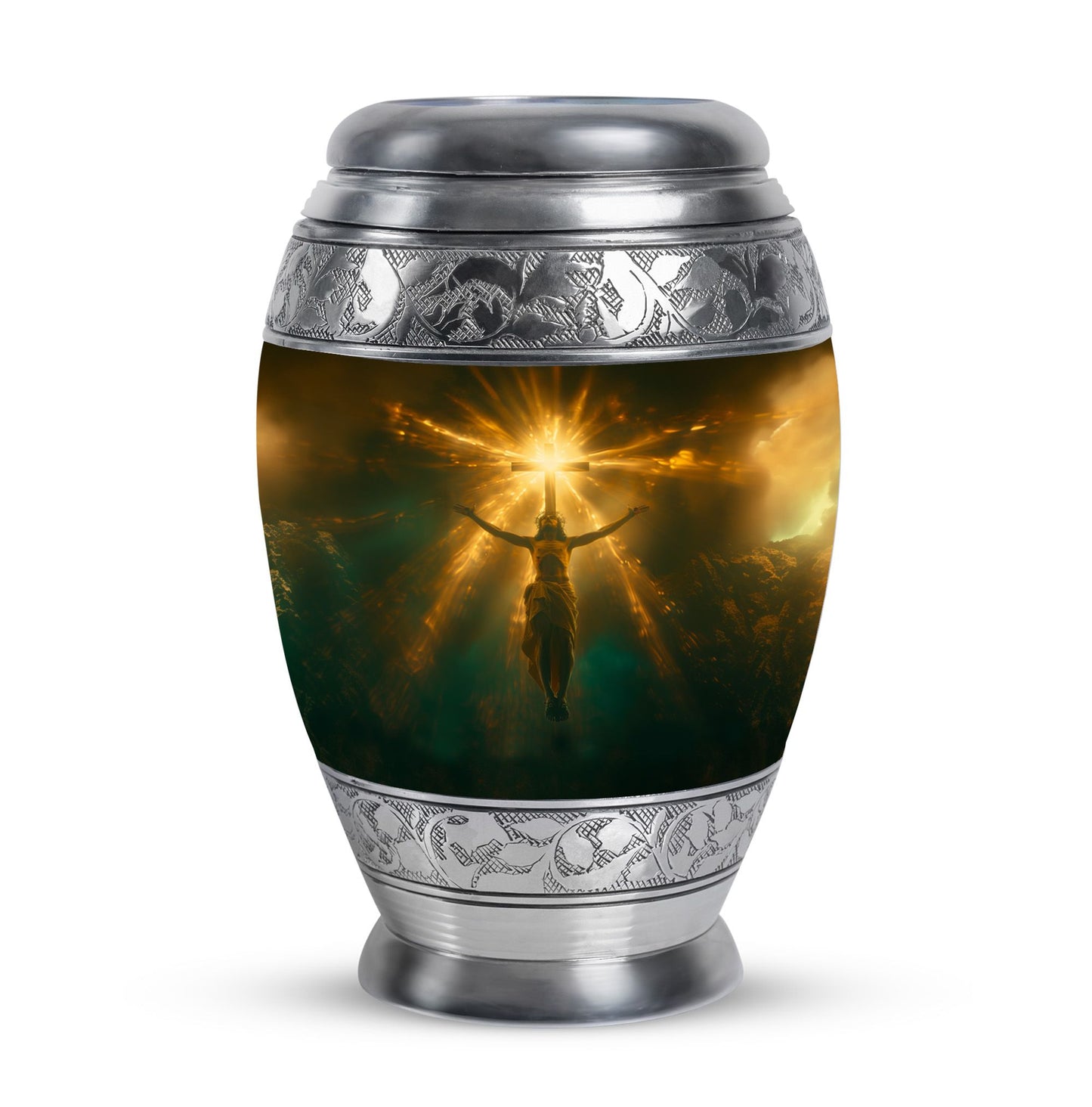 Personalized Religious Keepsake Urn for Human Ashes - 10-inch, 200 cu in - Yatskia