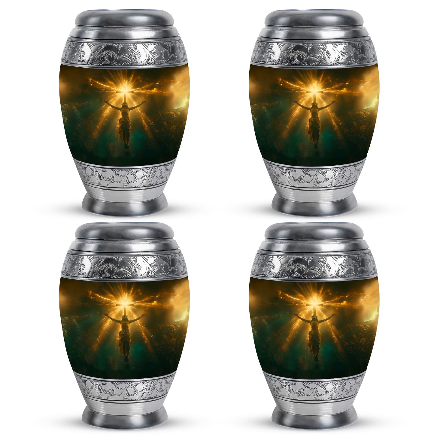 Personalized Religious Keepsake Urn for Human Ashes - 10-inch, 200 cu in - Yatskia