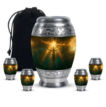 Personalized Religious Keepsake Urn for Human Ashes - 10-inch, 200 cu in - Yatskia