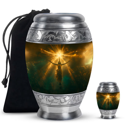 Personalized Religious Keepsake Urn for Human Ashes - 10-inch, 200 cu in - Yatskia