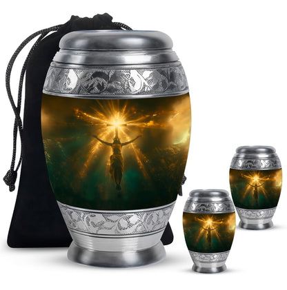 Personalized Religious Keepsake Urn for Human Ashes - 10-inch, 200 cu in - Yatskia