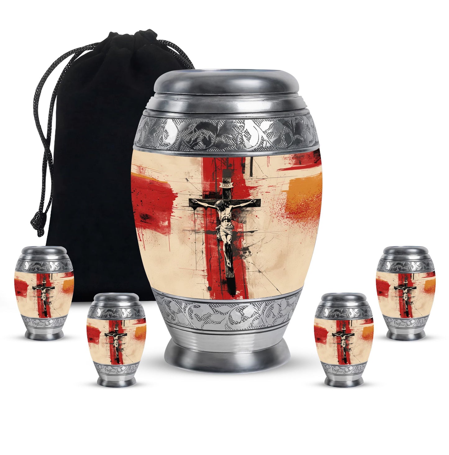 Personalized Religious Keepsake Urn for Human Ashes - 10-inch, 200 cu in - Yatskia