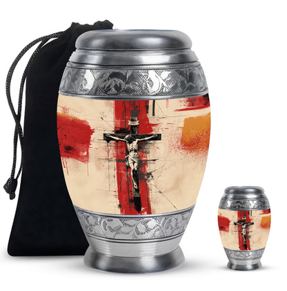 Personalized Religious Keepsake Urn for Human Ashes - 10-inch, 200 cu in - Yatskia