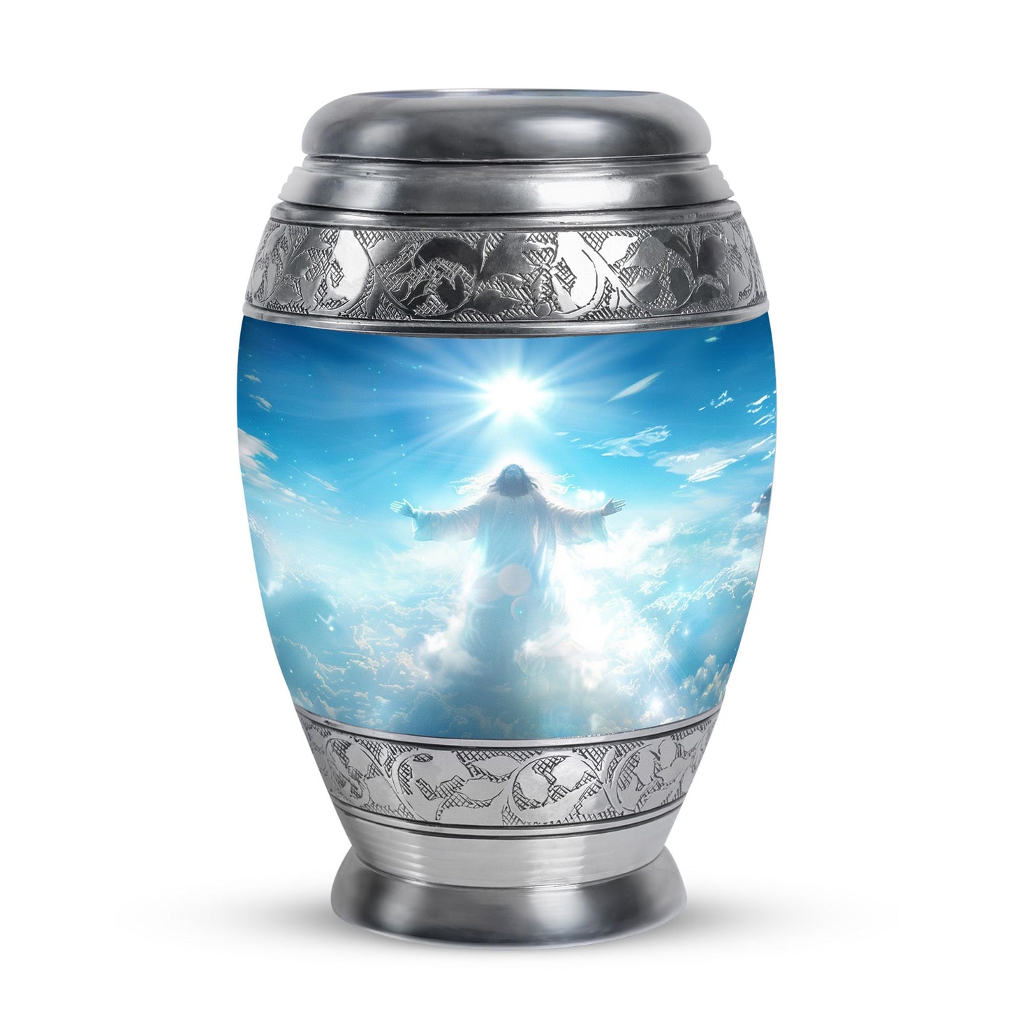 Personalized Religious Keepsake Urn for Human Ashes - 10-inch, 200 cu in - Yatskia