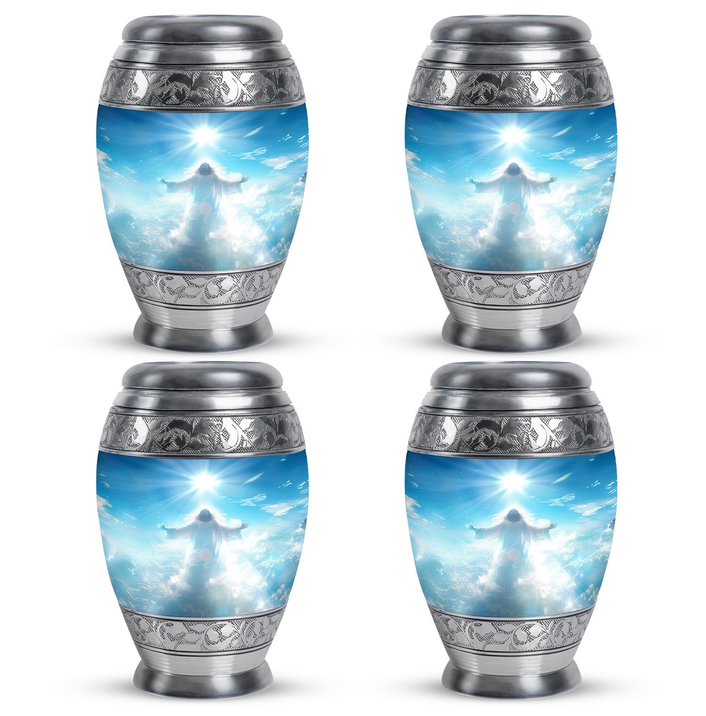 Personalized Religious Keepsake Urn for Human Ashes - 10-inch, 200 cu in - Yatskia
