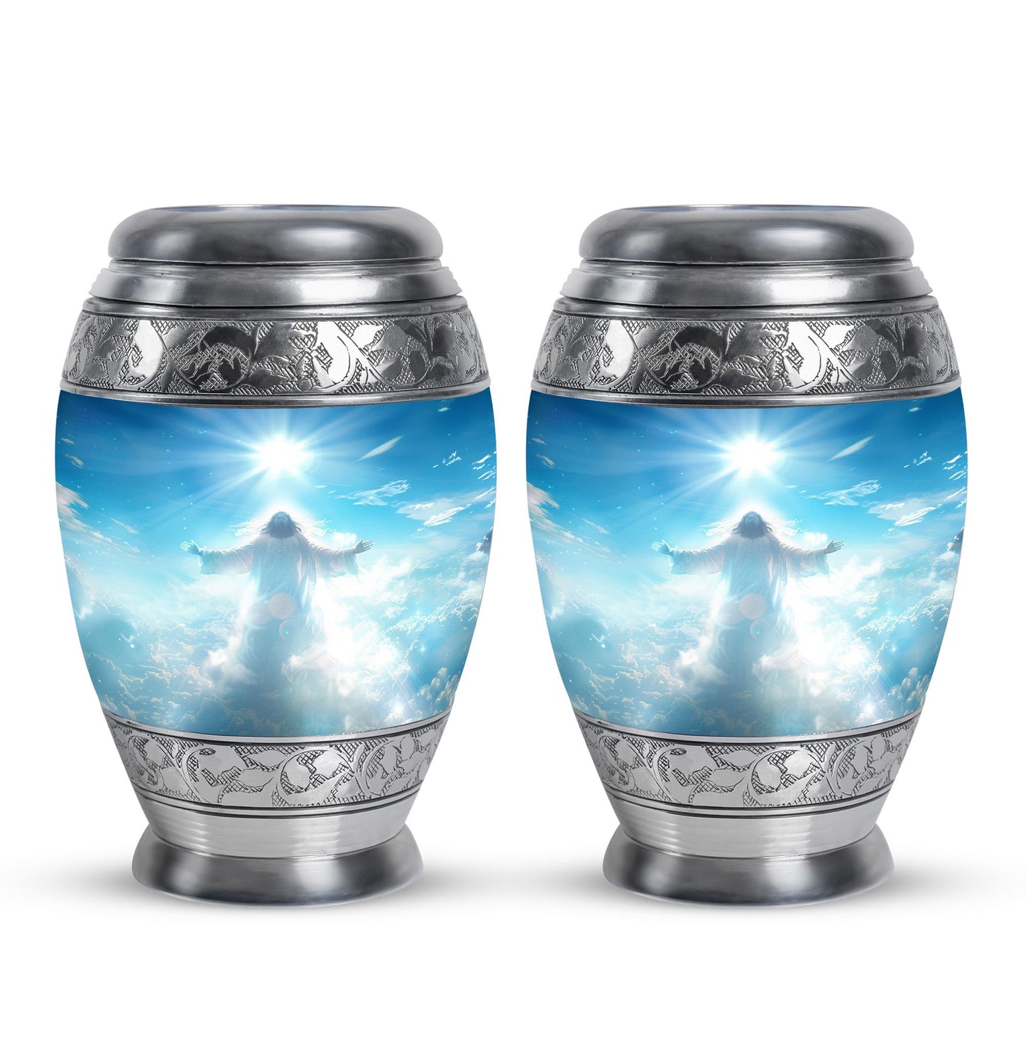 Personalized Religious Keepsake Urn for Human Ashes - 10-inch, 200 cu in - Yatskia