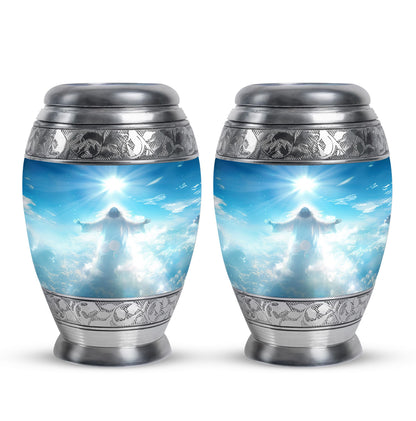 Personalized Religious Keepsake Urn for Human Ashes - 10-inch, 200 cu in - Yatskia