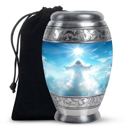 Personalized Religious Keepsake Urn for Human Ashes - 10-inch, 200 cu in - Yatskia