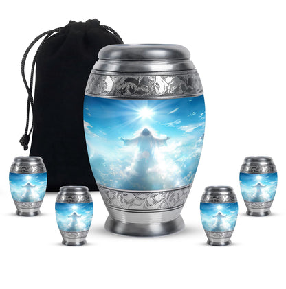 Personalized Religious Keepsake Urn for Human Ashes - 10-inch, 200 cu in - Yatskia