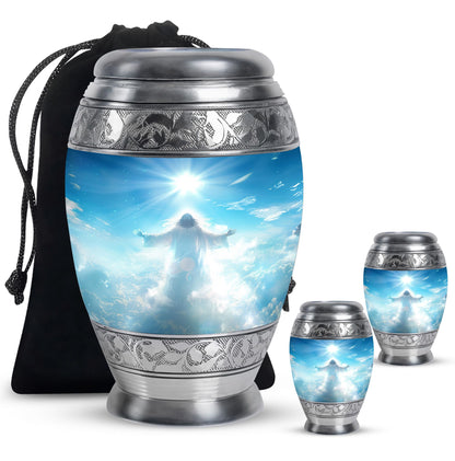 Personalized Religious Keepsake Urn for Human Ashes - 10-inch, 200 cu in - Yatskia