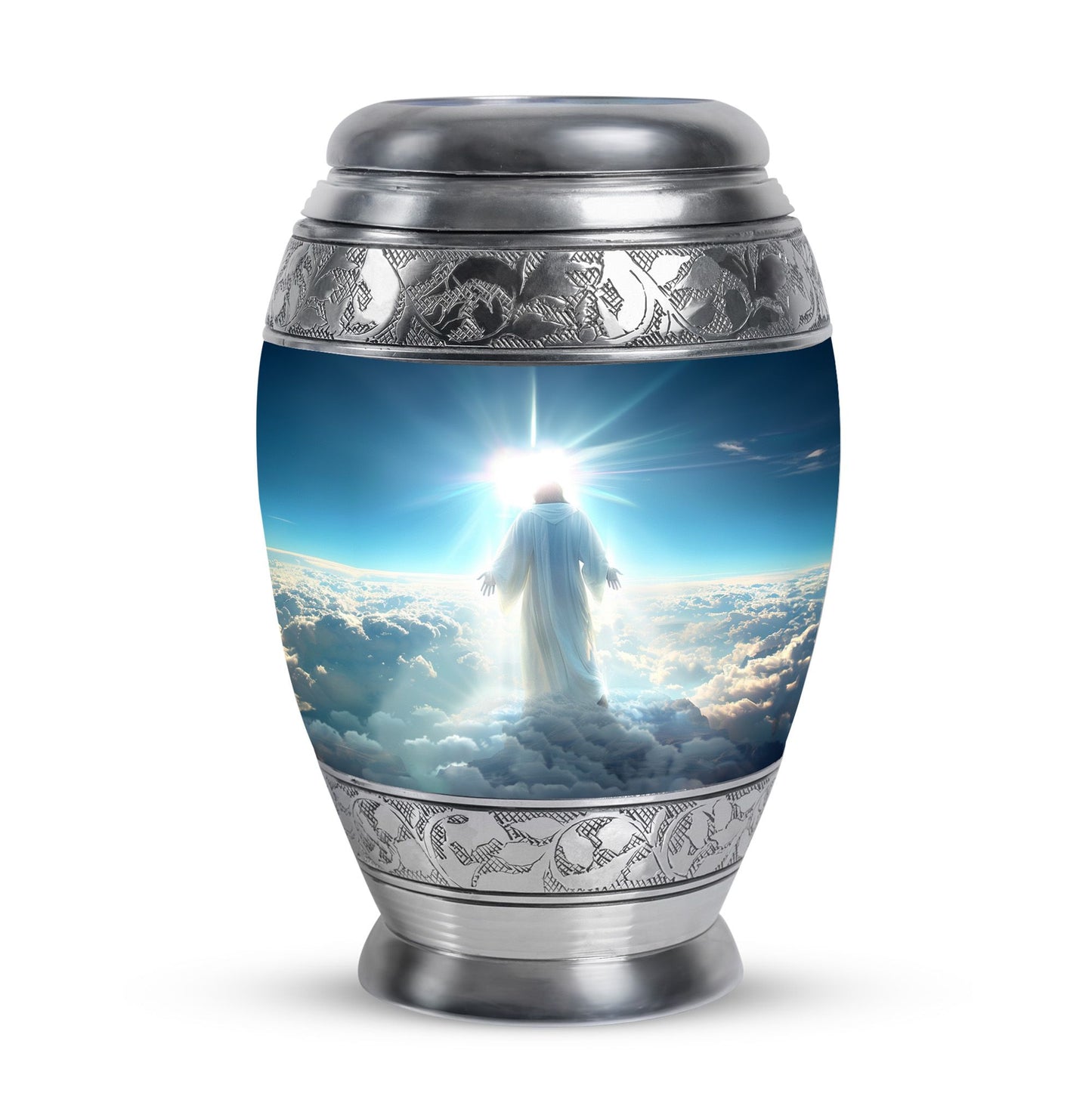Personalized Religious Cremation Urn for Human Ashes - 10-inch, 200 cu in - Yatskia