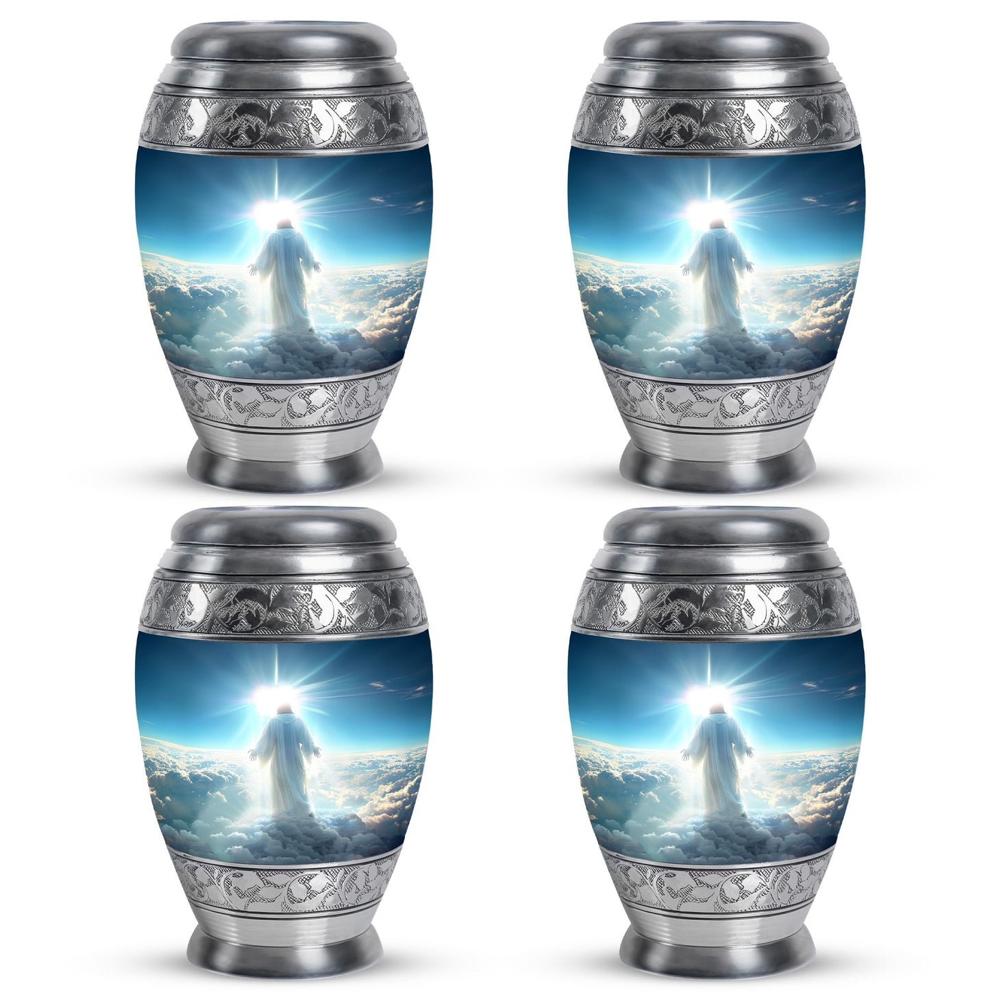 Personalized Religious Cremation Urn for Human Ashes - 10-inch, 200 cu in - Yatskia