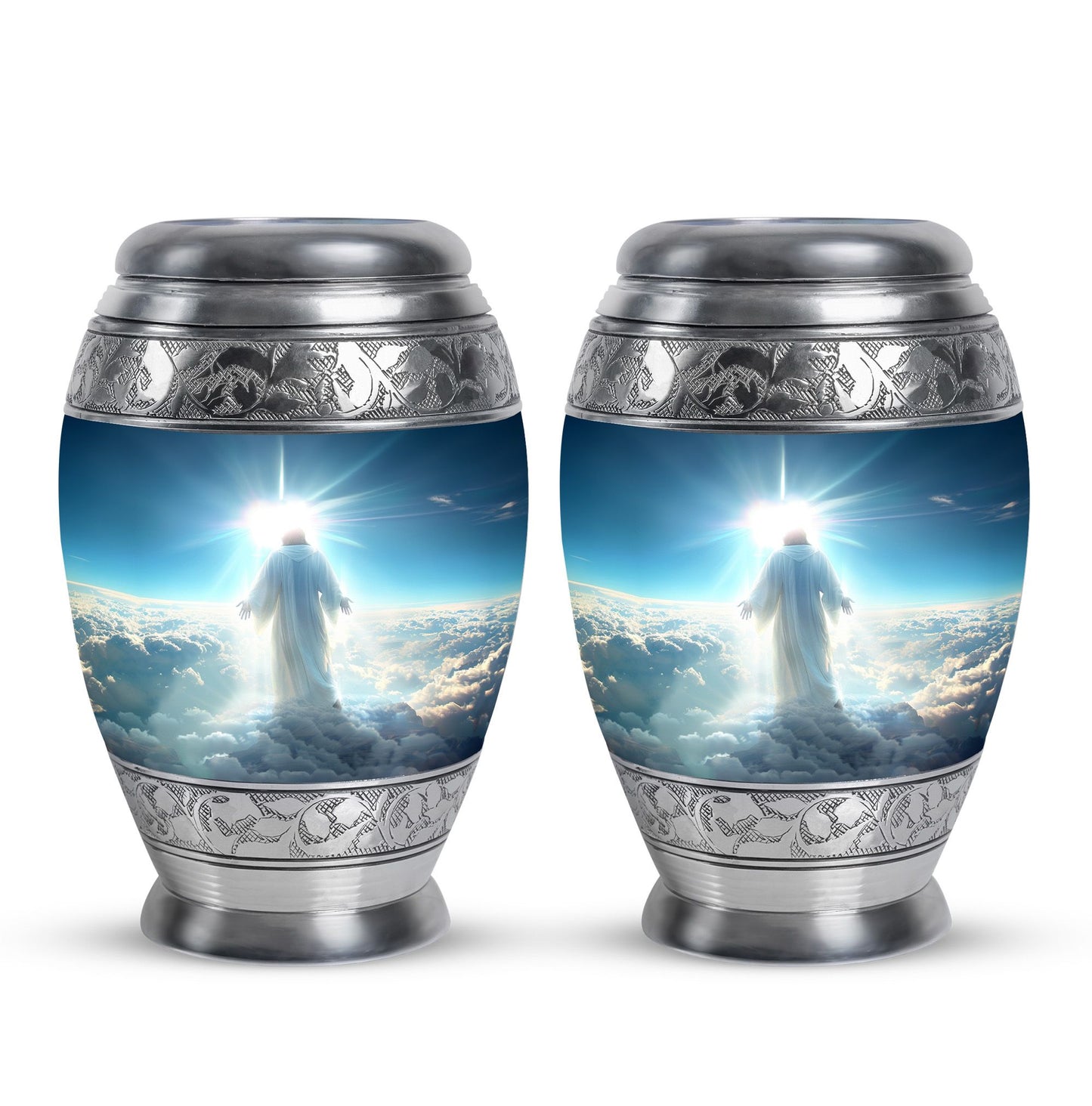 Personalized Religious Cremation Urn for Human Ashes - 10-inch, 200 cu in - Yatskia