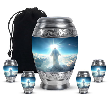 Personalized Religious Cremation Urn for Human Ashes - 10-inch, 200 cu in - Yatskia