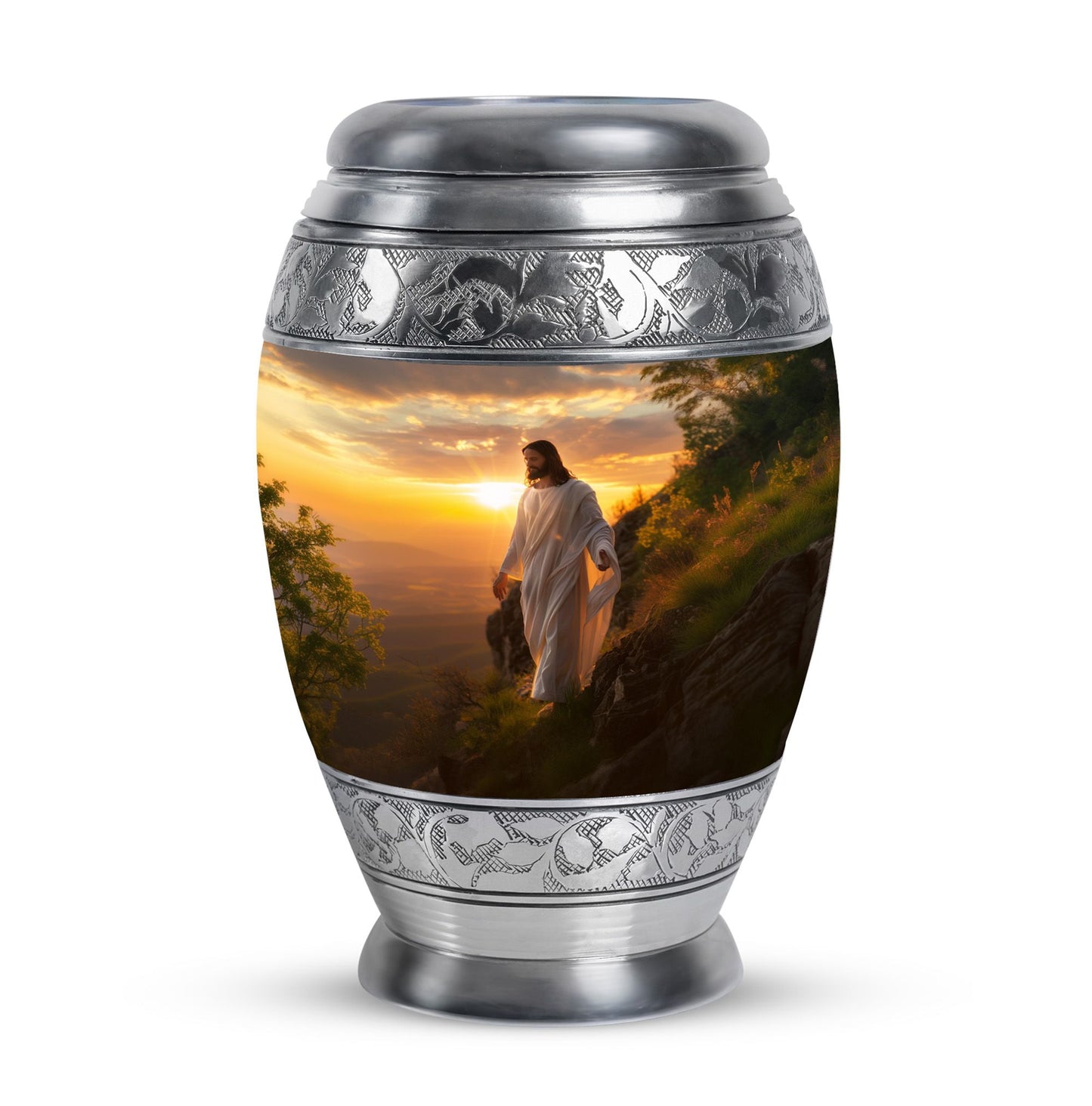 Personalized Religious Keepsake Urn for Women - 10-inch, 200 cu in - Yatskia