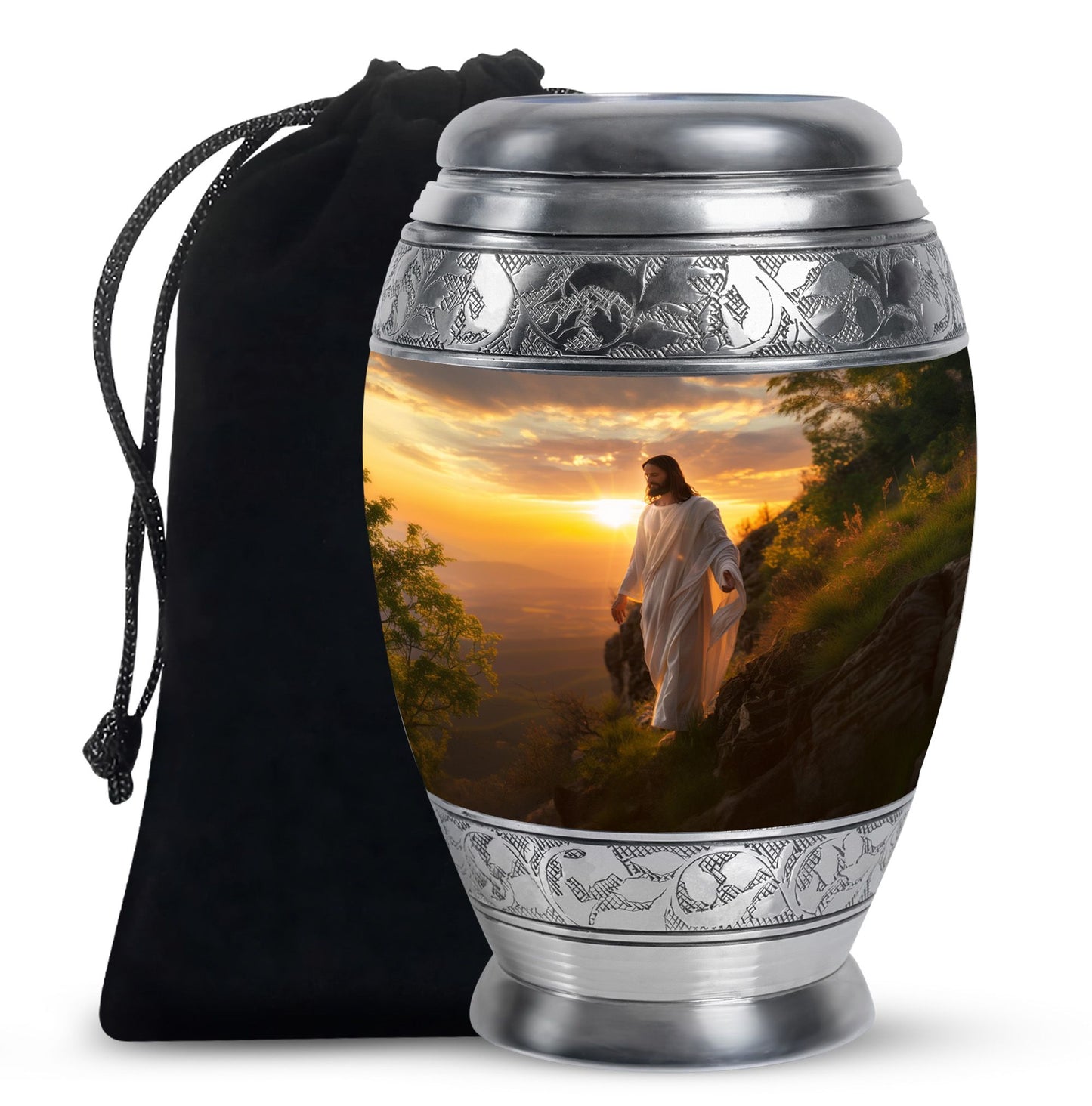 Personalized Religious Keepsake Urn for Women - 10-inch, 200 cu in - Yatskia
