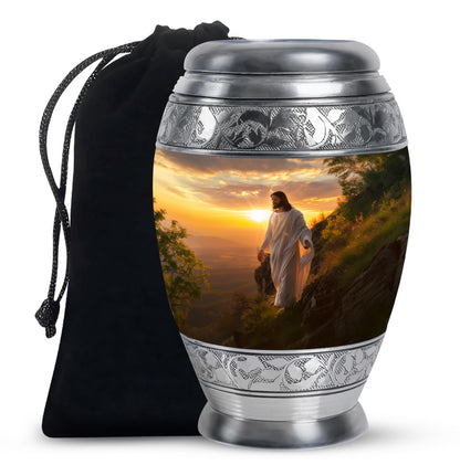 Personalized Religious Keepsake Urn for Women - 10-inch, 200 cu in - Yatskia