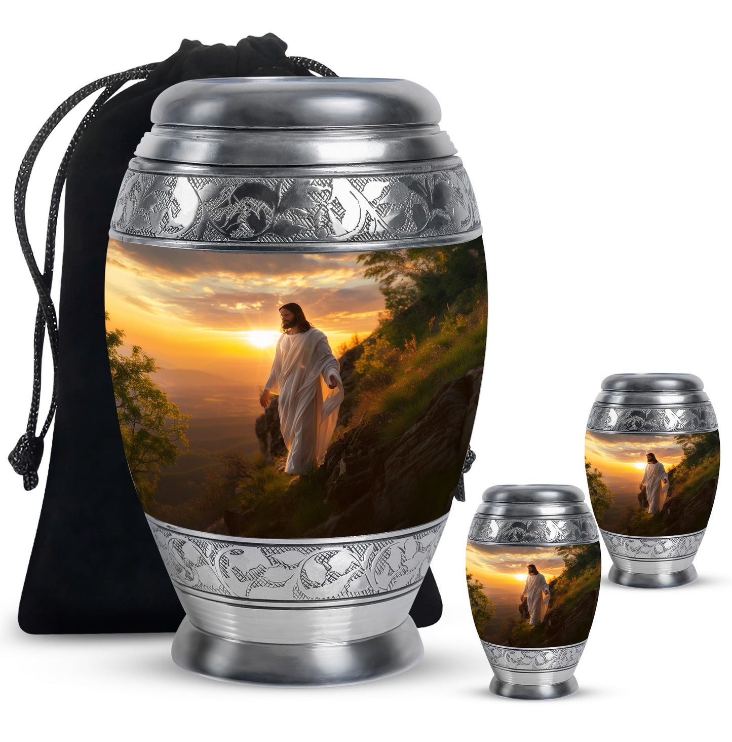 Personalized Religious Keepsake Urn for Women - 10-inch, 200 cu in - Yatskia