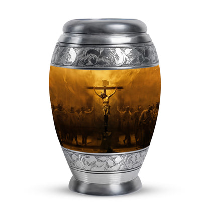 Personalized Religious Cremation Urn for Human Ashes - 10-inch, 200 cu in - Yatskia
