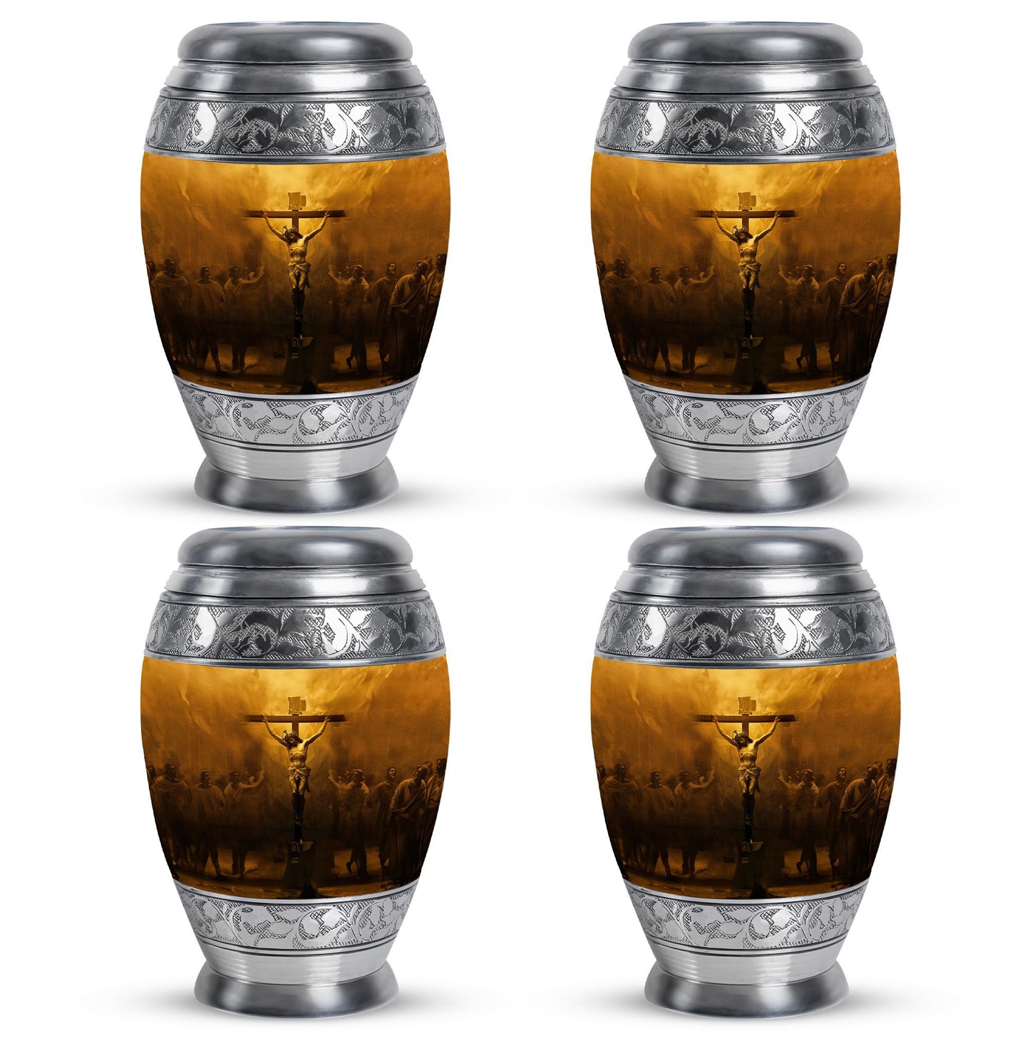 Personalized Religious Cremation Urn for Human Ashes - 10-inch, 200 cu in - Yatskia