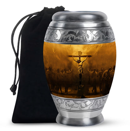 Personalized Religious Cremation Urn for Human Ashes - 10-inch, 200 cu in - Yatskia