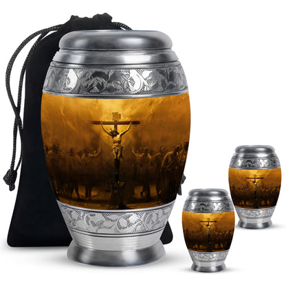Personalized Religious Cremation Urn for Human Ashes - 10-inch, 200 cu in - Yatskia