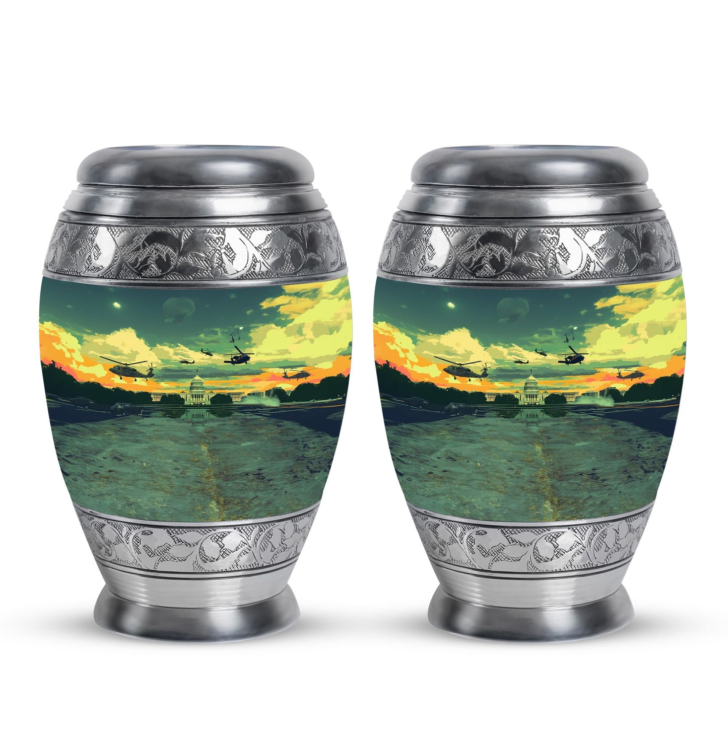 Personalized Military Cremation Urn for Human Ashes - 10-inch, 200 cu in - Yatskia