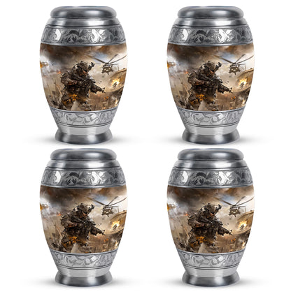 Personalized Military Memorial Urn for Women - 10-inch, 200 cu in - Yatskia