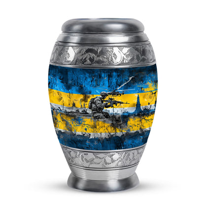 Personalized Military Cremation Urn for Human Ashes - 10-inch, 200 cu in - Yatskia