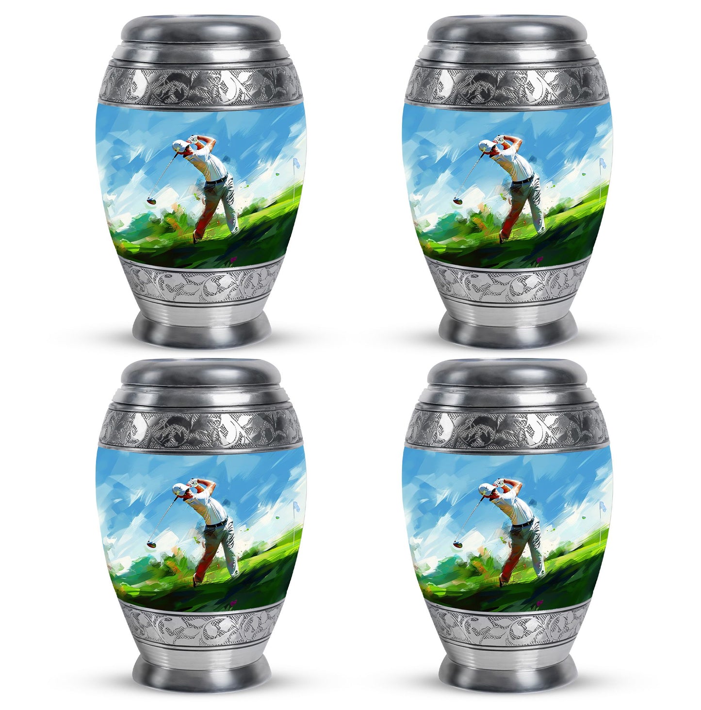 Personalized Golf Keepsake Urn for Human Ashes - 10-inch, 200 cu in - Yatskia