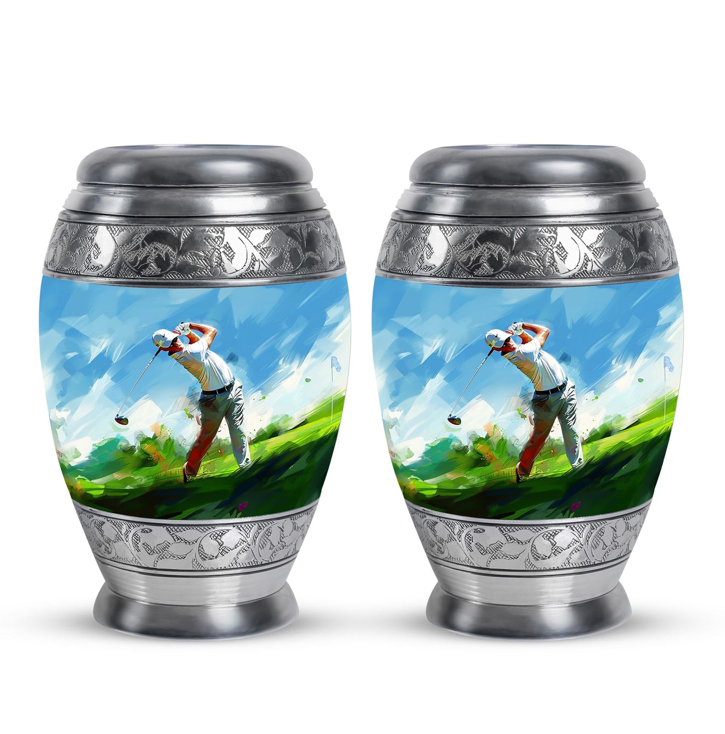 Personalized Golf Keepsake Urn for Human Ashes - 10-inch, 200 cu in - Yatskia