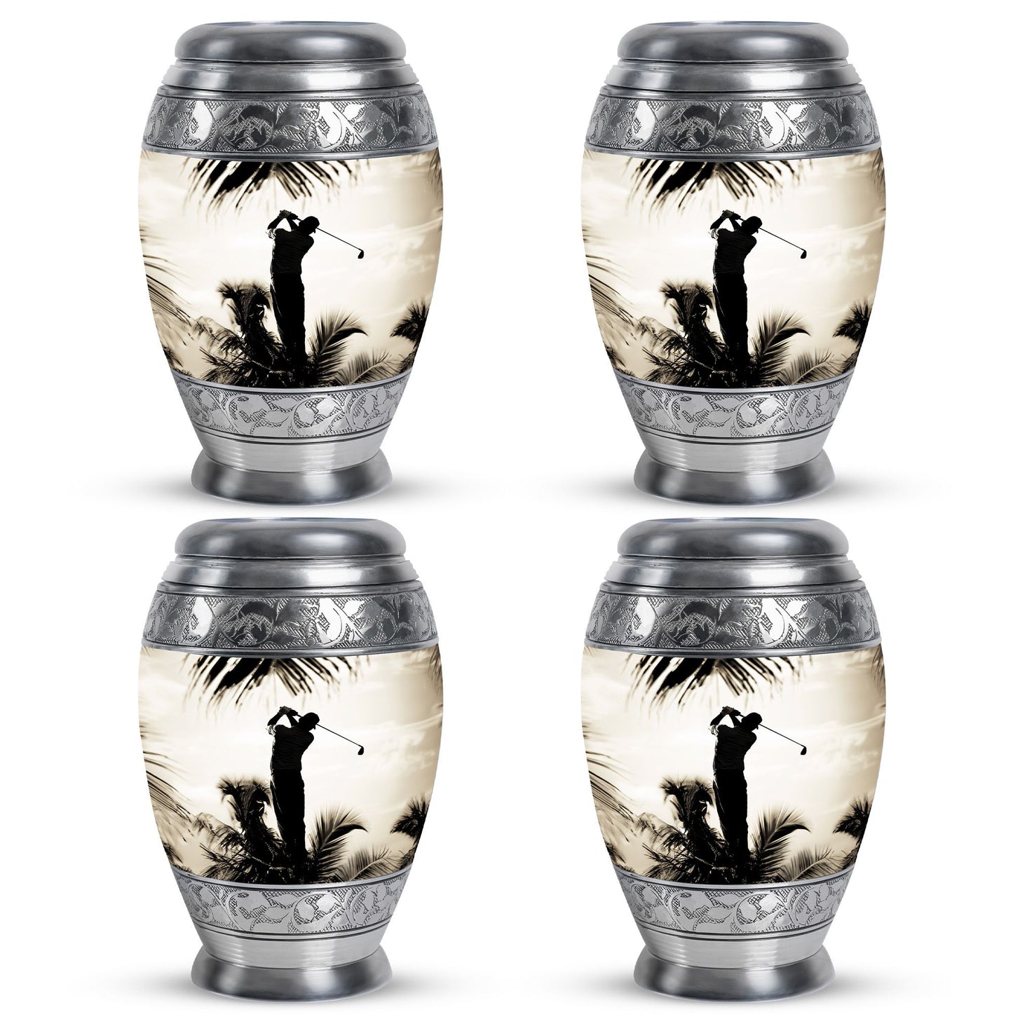 Personalized Golf Keepsake Urn for Human Ashes - 10-inch, 200 cu in - Yatskia